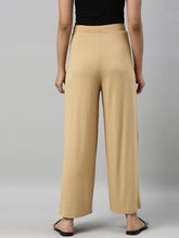 Load image into Gallery viewer, Go Colors Wheat Viscose Knit Palazzo
