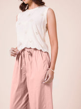 Load image into Gallery viewer, Go Colors Baby Pink Cotton Wide Leg Pants
