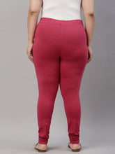 Load image into Gallery viewer, Go Colors Medium Pink Cotton Stretch Churidar
