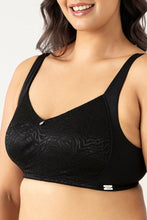 Load image into Gallery viewer, Amante Mystic Poise Non-padded Non-wired Minimizer Bra - Black
