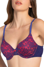 Load image into Gallery viewer, Amante Lace Dream Padded Wired Lace Bra - Royal Blue_N.P 82701
