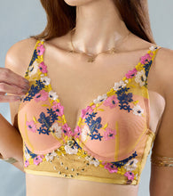 Load image into Gallery viewer, Enamor × Papa Don’t Preach - Moonlit Mischief Luxury Push-Up Bra for Women - Padded, Wired, Longline Plunge - DB03 (Nova Gold)
