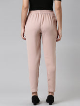 Load image into Gallery viewer, Go Colors Baby Pink Woven Cotton Stretch Formal Trouser
