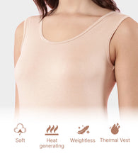 Load image into Gallery viewer, Enamor TH04 Women's Thermal Vest with Soft Heat Generating Fabric, Wide Round Neck Engineered with HeatSkins™ Warm Technology (Pale Skin)
