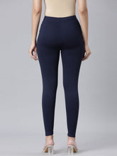 Load image into Gallery viewer, Go Colors Navy Ponte Smart Fit Leggings
