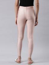Load image into Gallery viewer, Go Colors Rose Gold Nylon Stretch Shimmer Leggings
