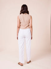 Load image into Gallery viewer, Go Colors White Cotton Stretch Dhoti Pant
