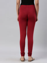 Load image into Gallery viewer, Go Colors Light Maroon Cotton Stretch Churidar
