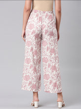 Load image into Gallery viewer, Go Colors Medium Pink Woven Viscose Printed Palazzo

