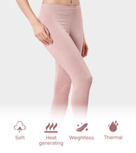 Load image into Gallery viewer, Enamor TH06 Women's Thermal Leggings with Soft Heat Generating Fabric, No Roll-Up with Stirrups at Bottom Hem, Engineered with HeatSkins™ Warm Technology.  (Pale Pink)
