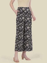 Load image into Gallery viewer, Go Colors Black Woven Viscose Printed Palazzo
