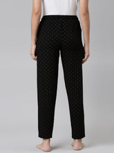 Load image into Gallery viewer, Go Colors Black Woven Viscose Printed Lounge Pants
