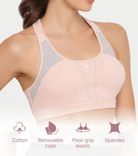 Load image into Gallery viewer, Enamor Medium Impact, Side Panel Shaping, Racer Back Women's Cotton Sports Bra - Padding with Removable Cups, Wirefree, High Coverage - SB08 (Pearl)
