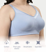 Load image into Gallery viewer, Enamor Full Support Super Lift Women's Cotton Everyday Minimizer Bra - Non Padded, Wirefree, Full Coverage - A112 (Available in Plus sizes) (Chambray Melange)
