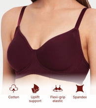 Load image into Gallery viewer, Enamor Innovations Fabcool Encircled  Side Support Shaper, Non Padded, Wirefree, High Coverage, Women's Cotton Everyday Bra  - A042 (Available in Plus Sizes) (Purple)
