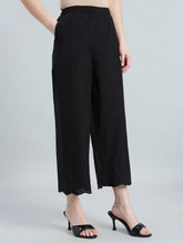 Load image into Gallery viewer, Go Colors Black 100% Cotton Hakoba Wide Pant

