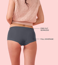 Load image into Gallery viewer, Enamor PS40 Innovations Invisi, All Day Comfort, Mid Waist Boyshorts Panty for Women - No Visible Panty Lines, Breathable, Sweat wicking, Free Cut, Full Coverage -  Pack of 1 (Ink Grey)
