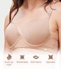 Load image into Gallery viewer, Enamor Innovations Transform Gel-Cup, Air-Brush  Enhancer, Double Push-Up Women's Bra - Powder finish, Padded, Wired, Medium Coverage - F114 (Honey Beige)
