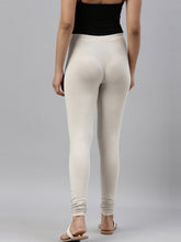 Load image into Gallery viewer, Go Colors Grey Mist Cotton Stretch Churidar
