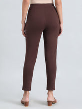 Load image into Gallery viewer, Go Colors Dark Brown Roma Ponte Pants
