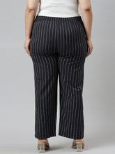 Load image into Gallery viewer, Go Colors Navy Cotton Stripes Cargo Pant
