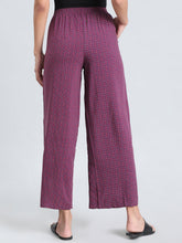 Load image into Gallery viewer, Go Colors Purple Woven Viscose Printed Palazzo
