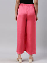 Load image into Gallery viewer, Go Colors Coral Polyester Shiny Palazzo
