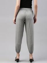 Load image into Gallery viewer, Go Colors Grey Melanges Viscose Stretch Harems

