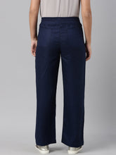 Load image into Gallery viewer, Go Colors Navy Linen Cargo Pants
