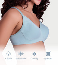 Load image into Gallery viewer, Enamor Innovations Fabcool Encircled  Side Support Shaper, Non Padded, Wirefree, High Coverage, Women's Cotton Everyday Bra  - A042  (Available in Plus Sizes) (Jade Green)
