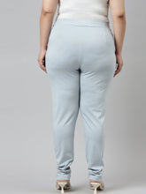 Load image into Gallery viewer, Go Colors Dusty Blue Roma Ponte Pants
