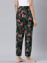 Load image into Gallery viewer, Go Colors Black Woven Viscose Printed Lounge Pants
