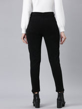 Load image into Gallery viewer, Go Colors Black Tight Knit Corduroy Pants
