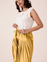 Load image into Gallery viewer, Go Colors Golden Yellow Cotton Salwar

