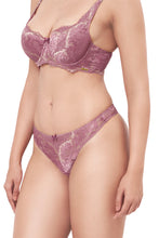 Load image into Gallery viewer, Amante Eternal Bliss Lace Low Rise Thong Panty - Messa Rose 70201
