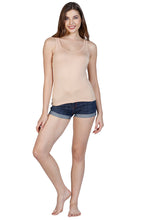 Load image into Gallery viewer, Amante Broad Straps Body Hugging Modal Vest - Nude 77101

