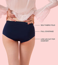 Load image into Gallery viewer, Enamor IP37 Innovations Flexi Free, Comfy Essentials, No Visible Panty Lines, All Day Comfort, Mid Waist Brief Panty for Women - Regular Coverage (Lisbon Blue)
