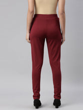 Load image into Gallery viewer, Go Colors Maroon Roma Ponte Pants
