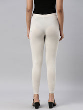 Load image into Gallery viewer, Go Colors Grey Mist Cotton Stretch Ankle Length Leggings
