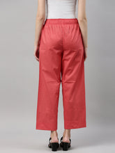 Load image into Gallery viewer, Go Colors Coral Cotton Wide Leg Pants
