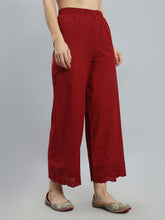 Load image into Gallery viewer, Go Colors Light Maroon 100% Cotton Hakoba Wide Pant
