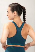 Load image into Gallery viewer, Amante Energize Medium Impact Round Neck Sports Bra - Reflecting Pond 98701
