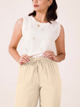 Load image into Gallery viewer, Go Colors Light Beige Woven Viscose Casual Pants
