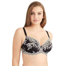 Load image into Gallery viewer, Wacoal Embrace Lace Non Padded Wired 3/4th Cup Bridal Wear Medium coverage Fashion Bra - Black 65191
