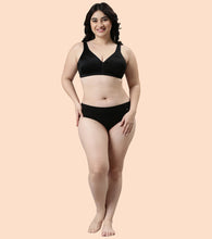 Load image into Gallery viewer, Enamor Plush Comfort, Side Support and Lift Women's Everyday Full Support Plunge Bra - All Day Comfort, Non-Padded, Wirefree, High-Coverage - F024

