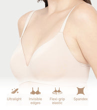 Load image into Gallery viewer, Enamor Innovations Invisibra, Ultra smooth, Flexi Wire Lift, Bonded, Women's T-Shirt Bra - Seamless, No-Pinch, Padded, Wirefree, Medium Coverage - F084 (Nude)

