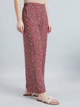 Load image into Gallery viewer, Go Colors Red Woven Viscose Printed Palazzo
