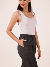 Load image into Gallery viewer, Go Colors Silver Grey Cotton Pencil Pant
