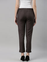 Load image into Gallery viewer, Go Colors Silver Grey Poly Modal Metallic Pants
