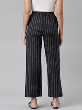 Load image into Gallery viewer, Go Colors Navy Cotton Stripes Cargo Pant
